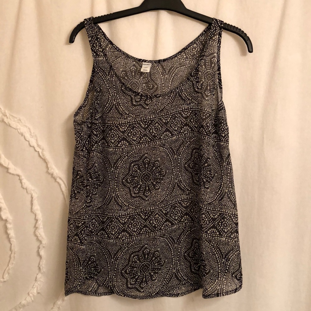 Black and white tank top